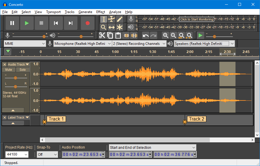 audacity for the mac